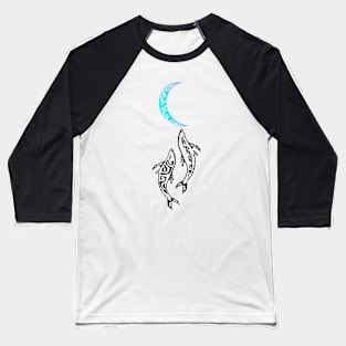 Dauphins au clair de lune Baseball T-Shirt